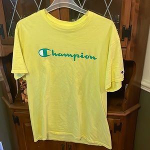 Champion yellow tee shirt size xl